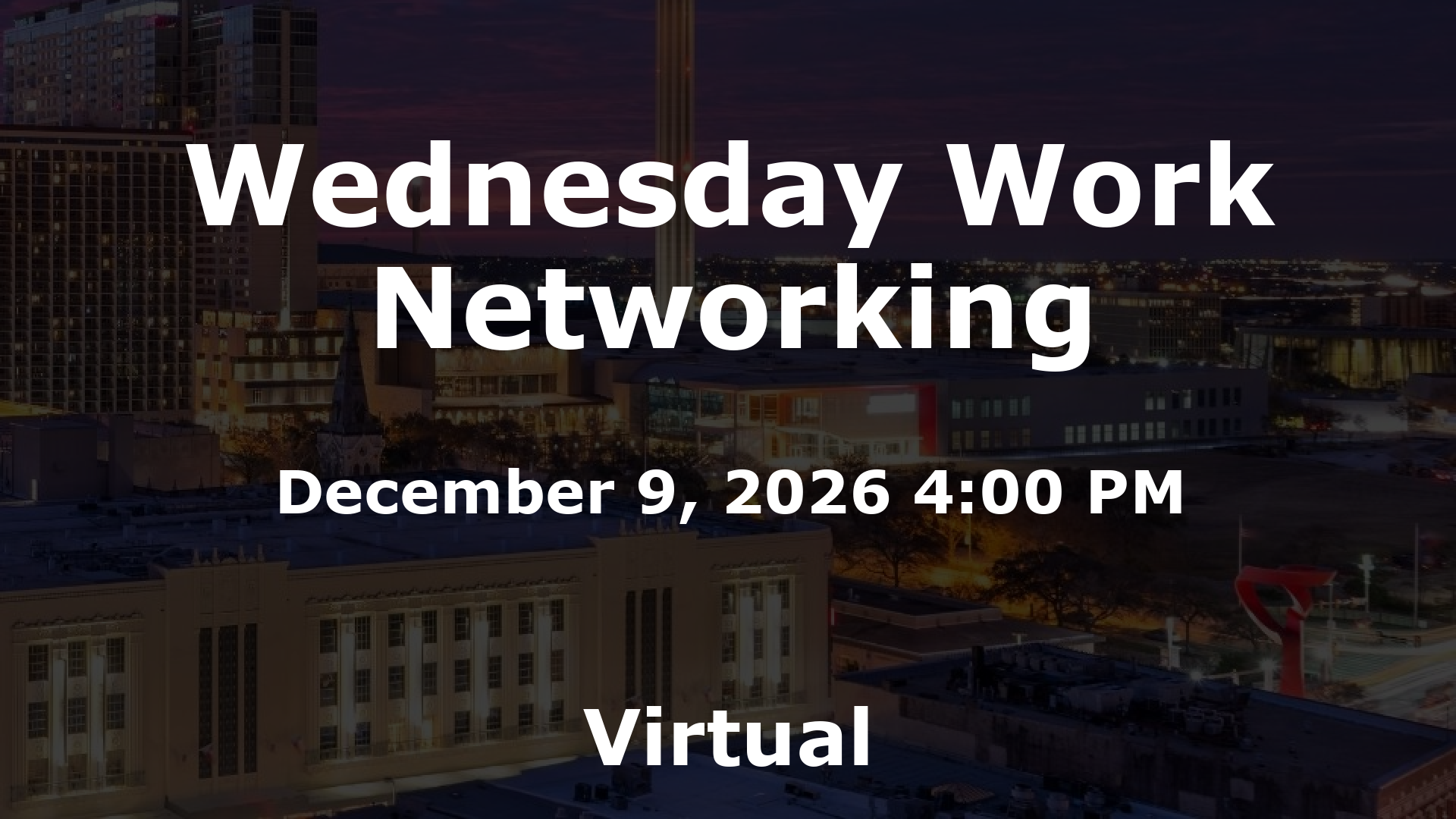 Wednesday Work Networking event image